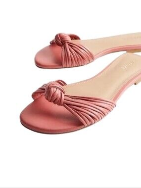 Express Rose-Pink Knotted Slide Sandals